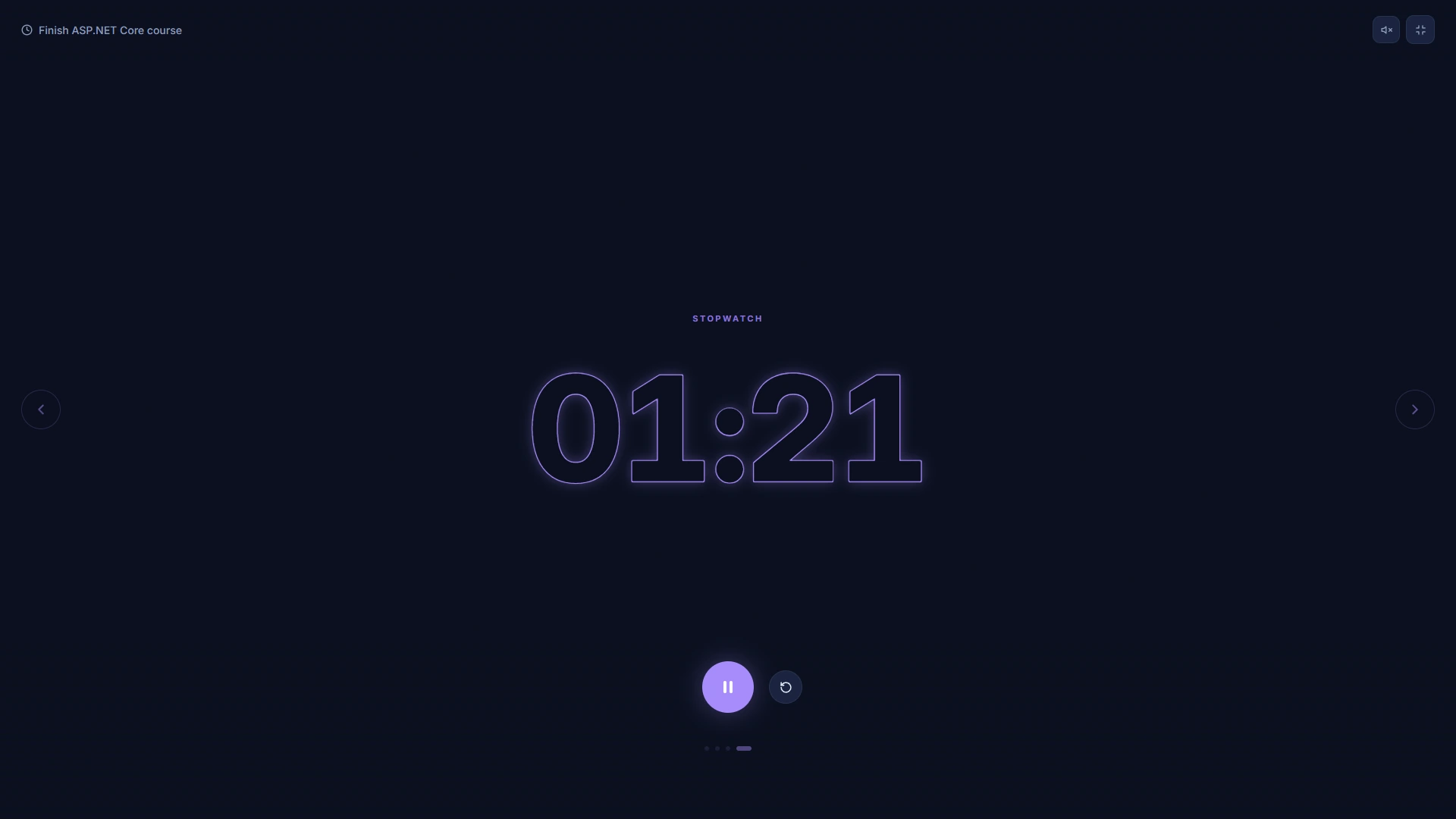 Munjez stopwatch — timer settings and presets